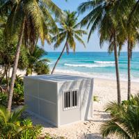 Conteneur Modulaire de 20 pieds pour Habitation, Bâtiment Robuste avec Isolation Thermique, Anti-sismique, Respirant, Idéal pour Bureau, Domicile ou Villa