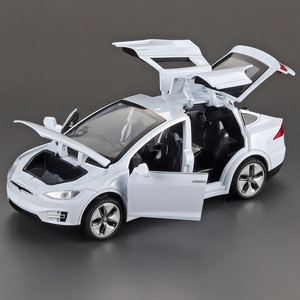 Mô hình xe hơi hợp kim Tesla Model <span class=keywords><strong>X</strong></span> <span class=keywords><strong>1</strong></span>:32, có cửa mở, có đèn và âm thanh, lực kéo, đồ chơi trẻ em - Product Image 3