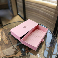 Boîtes à tiroirs personnalisées de luxe avec ruban, en matériaux recyclés, avec éponge, pour emballages cadeaux de mariage, bonbons, parfums, cosmétiques, vêtements