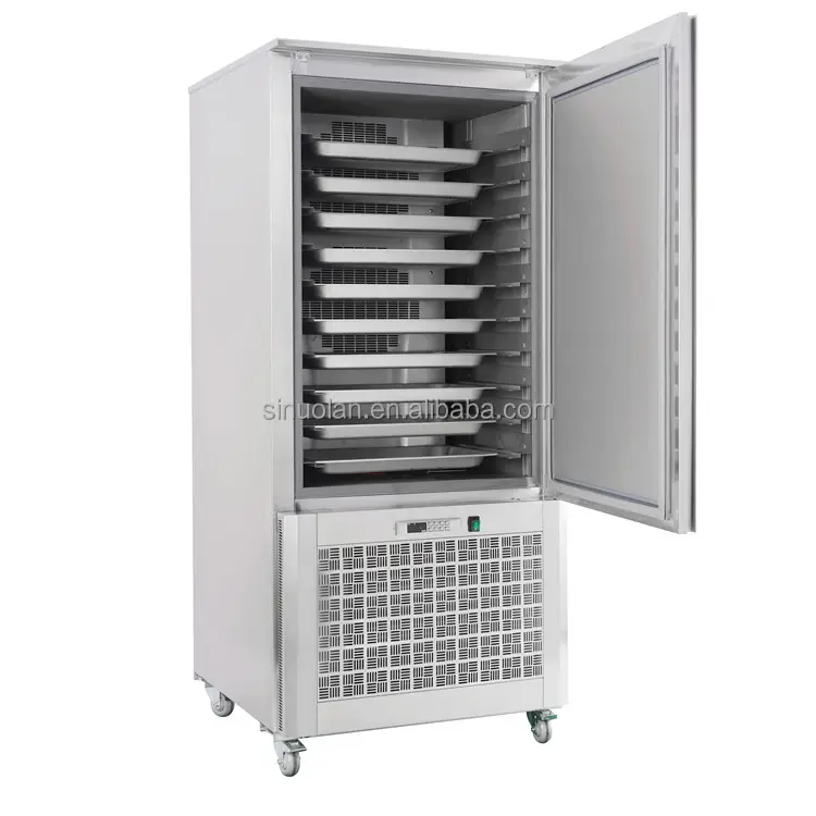 Commerciële 3/5/10/15 Trays Snelle Bevriezing Kleine Blast Vriezer Chiller Koeling Machine Blast Shock Vriezer Vlees Kast