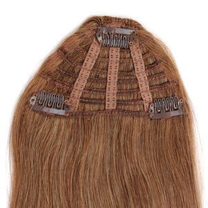 Extensiones de cabello brasileño Remy con flecos de cabello natural de corte Romo 3D con 3 clips, flequillo por encima de la cabeza negro marrón <span class=keywords><strong>Rubio</strong></span> - Product Image 6