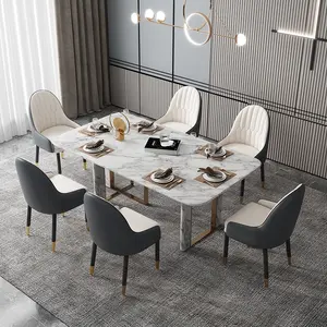 Modern Design Set Of 2 PU Leather Upholstered Dining Chairs Home Furniture Synthetic Leather Material Kitchen Chairs