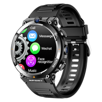 Reloj inteligente Android IPX7 negro personalizado, navegación GPS, calendario de llamadas, admite descargas de aplicaciones, integración de tarjeta SIM