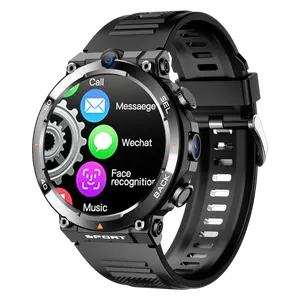 Customized black round android IPX7 smart watch support APP downloads 4g smart watch with sim