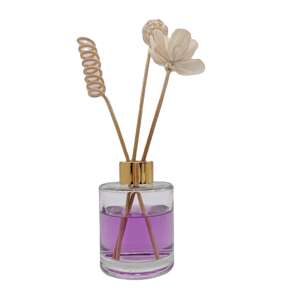 Kylia Clear 220g Diffuseur de roseaux cylindriques vides Bouteille en verre Diffuseur de chambre Bouteille - Product Image 3