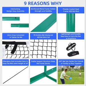 Équipement d'entraînement de <span class=keywords><strong>volley</strong></span>-ball portable, <span class=keywords><strong>filet</strong></span> de rebond pour entraînement au softball - Product Image 3