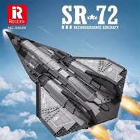 Reobrix 33039 Nuevo Avión de Reconocimiento Lockheed Martin SR-72, Bloques de Juguete para Armar, Modelo de Avión para Niños, Juego de Bloques de Construcción