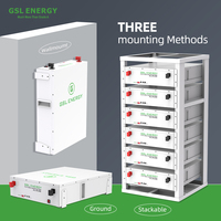 Batería de Litio-Ion LFP GSL ENERGY 48V 100Ah para Sistema Solar Doméstico, Montaje en Rack, Protección BMS, Montaje en Pared, Lifepo4
