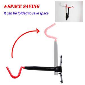 <span class=keywords><strong>Support</strong></span> <span class=keywords><strong>mural</strong></span> pliable pour vélo, capacité de charge de 25 kg, avec revêtement en PVC anti-rayures, <span class=keywords><strong>crochet</strong></span> de stationnement <span class=keywords><strong>mural</strong></span> pour vélos de 20 à 29 pouces - Product Image 4