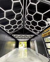 ETOP Panneau hexagonal d'inspection portatif Led hexagonale à 14 grilles hexagonales pour salle d'exposition Plafonnier mural Studio d'éclairage d'atelier