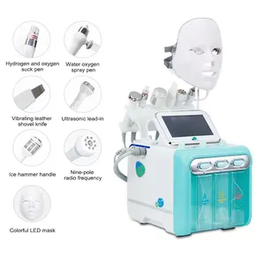 Hoge Kwaliteit Spa Gebruik Draagbare H2 O2 Aqua Peeling Microdermabrasie Hydra Gezichtsmachine 7 In 1