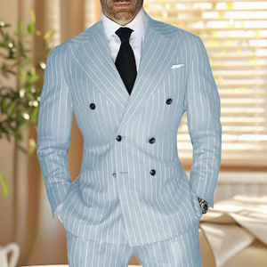 <span class=keywords><strong>Costume</strong></span> d'affaires classique pour <span class=keywords><strong>homme</strong></span>, vente chaude, 2 pièces, coupe ajustée, design plissé respirant, collection grande <span class=keywords><strong>taille</strong></span> - Product Image 5