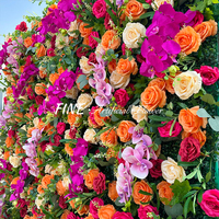 Individuelle Blumenwand Hochzeit künstliche Seidenrosenblumenwand Paneel Kulisse dekorative künstliche Blumenwand