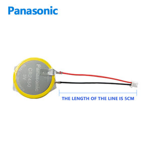 Batería de Botón de Litio <span class=keywords><strong>Panasonic</strong></span> <span class=keywords><strong>CR2450</strong></span> de <span class=keywords><strong>3V</strong></span> con Conector de Cable para Controlador Servo PLC y Programador - Product Image 4