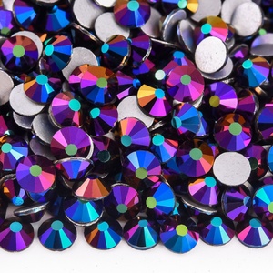 OLeeya Strass à dos plat SS12, non thermocollants, en verre, base argentée, pour la création DIY - Product Image 3