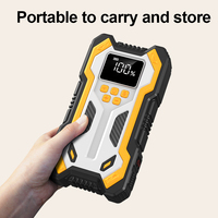 Démarreur de voiture 6000 mAh avec compresseur d'air, booster de batterie portable avec pompe à air, démarreur avec gonfleur de pneus