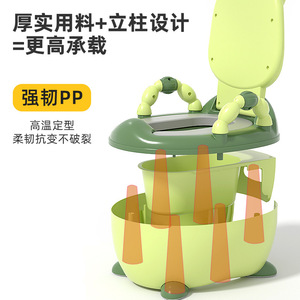 Siège de toilette pour enfants de 3 à 6 ans, design grenouille, en PP, avec poignée et couvercle - Product Image 3