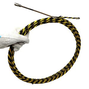 <span class=keywords><strong>Precio</strong></span> de fábrica Dia 4,5mm * 20m de largo Amarillo y Negro Extractor de cable eléctrico PET trenzado de 3 cables Cinta de pescado con resorte guía - Product Image 3