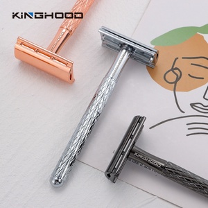 Pisau Cukur Jenggot Klasik, Logam Ramah Lingkungan Tepi Ganda Dapat Digunakan Kembali - Product Image 4