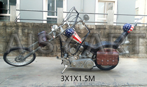Motocicleta <span class=keywords><strong>Harley</strong></span> Xiaoyao Knight hecha a mano 1969, modelo a escala 1:1, diseño <span class=keywords><strong>de</strong></span> Metal pintado para cafetería arquitectónica, restaurante - Product Image 6