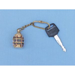 ALFA NAUTICAL Nautical Brass Glass Lantern Vintage Style Carabiner Keychain Handmade Light Weight - Product Image 3