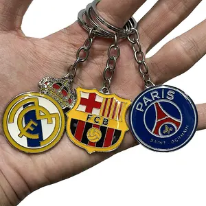 Football Sports Porte-clés Championnat Emblème Équipe Nationale Porte-clés En Métal Équipe De Football Logo Fans Badge Pendentif llavero Accessoires