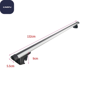Barres transversales universelles pour toit de voiture de 50 pouces, barres de transport de bagages en aluminium avec système de verrouillage pour véhicules dotés de rails latéraux surélevés - Product Image 1