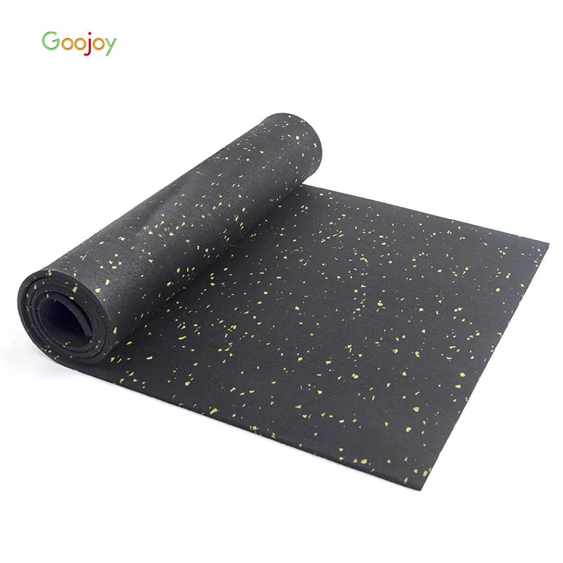 Factory Direct Custom High-Quality Black Rubber Gym Flooring Tiles rubber floor for gym