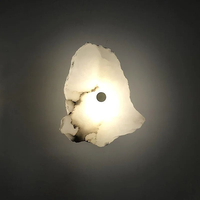 Applique murale moderne et minimaliste en albâtre, design créatif en marbre naturel, éclairage LED pour salon, couloir et chevet