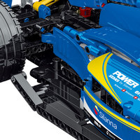Kit de Bloques de Construcción XMORK MOC DIY C36 F1, Coche de Carreras, 1135 Piezas, Escala 1:10, Coche de Carreras de Simulación Azul, Ladrillos para Jugadores de MOC