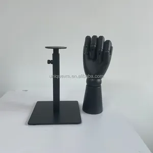 High-end Custom Beech Wood Hand Mannequin New Articulated Wooden Hands Model With Magnet Base For Brand Window Display