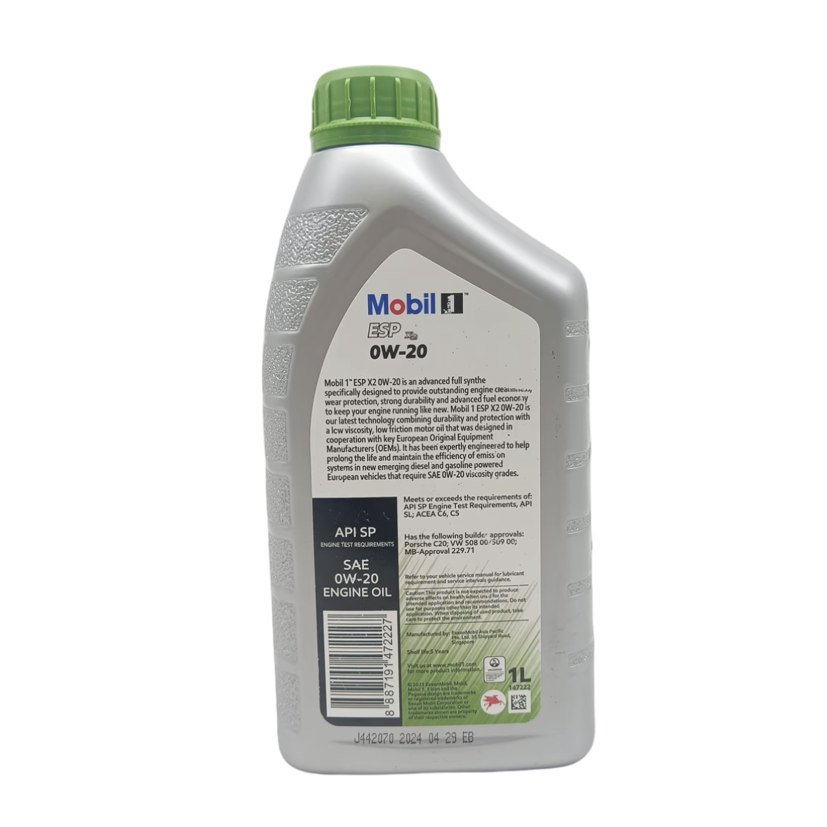 Mobil 1 ESP 0W-20 Full Synthetic Oil, GPF/OPF Compatible, Workshop Bulk Pack, 1L/12 Case, Wholesale Oil Parts Image 5