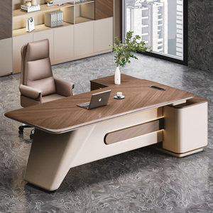Bureau de direction moderne haut de gamme extensible en bois avec tiroir de rangement pour le bureau à domicile - Product Image 4