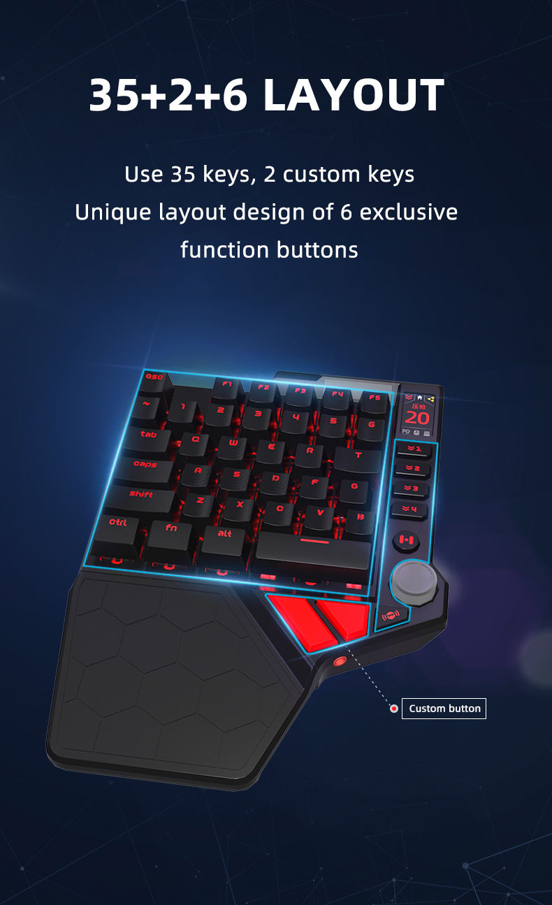 Handjoy K5 Game PUBG Mobile Mechanical Keyboard with RGB