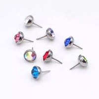 G23 Titane Gemme sans fil Face avant Top Trendy Unisex Rhinestone Jewelry Wedding Party Engagement Anniversary Ball All