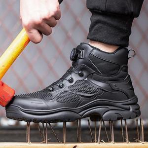 Rotary Buckle Work Boots Safety <strong>Safty</strong> Steel Toe <strong>Shoe</strong> Men Protective <strong>Shoes</strong> Anti-smashing High Top Botas De Seguridad Industrial - Product Image 3