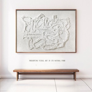 2025 Bán Buôn Tùy Chỉnh Tường Trừu Tượng Nghệ Thuật Wabi Sabi Khách Sạn Tường Nghệ Thuật 100% Handmade 3D Kết Cấu Thạch Cao Sơn - Product Image 1