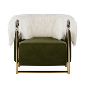 <span class=keywords><strong>Fauteuil</strong></span> Max en <span class=keywords><strong>peau</strong></span> <span class=keywords><strong>de</strong></span> <span class=keywords><strong>mouton</strong></span>, fabriqué à la main, <span class=keywords><strong>de</strong></span> style contemporain et luxueux, prix d'usine, <span class=keywords><strong>pour</strong></span> salon, chambre, bar, meubles - Product Image 1