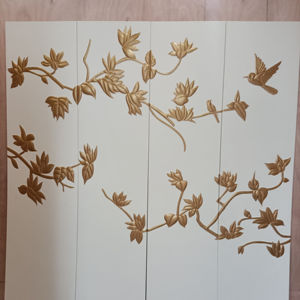 กระดานด้านหลังทีวีหนังแกะแบบทันสมัยปรับแต่งได้กันน้ำกันไฟและกันความชื้นของตกแต่งบ้านสไตล์คลาสสิก - Product Image 2