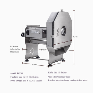 Máquina Comercial de Acero Inoxidable para Cortar <span class=keywords><strong>Jengibre</strong></span>, <span class=keywords><strong>Ajo</strong></span>, Panza de Lechona, Hielo, Frutas <span class=keywords><strong>y</strong></span> Verduras con Motor de 220V - Product Image 2