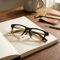 Montures de lunettes artisanales en corne de buffle, monture optique pleine, charnière à ressort en titane, unisexe, logo personnalisé