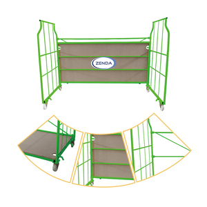 Large Capacity Heavy Duty Moving Foldable Detachable Storage Cage Milk Crate Hand Trolley
