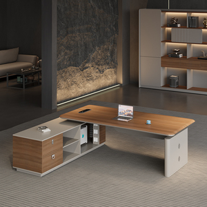 Luxury Musen 1.8m L-Shape Convertible Modular Executive <strong>Office</strong> Desk Dual Motor Height Adjustable MDF Wooden Panel <strong>Drawer</strong> Modern - Product Image 5