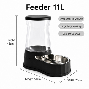 Distributeur d'eau automatique pour chien, fontaine à eau pour animaux de compagnie à gravité, bol ovale en plastique écologique, étanche IPX5 pour chiens - Product Image 2