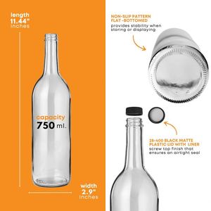 Impresión de Etiquetas, Serigrafía, Envases de Plástico PET Transparente de Gran Capacidad (750 ml, 1 Litro) para Licores, Whisky, Jugos, Refrescos, Bebidas Energéticas y Cerveza - Product Image 3