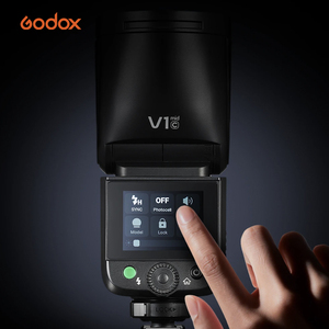 Flash pour appareil photo <span class=keywords><strong>Godox</strong></span> <span class=keywords><strong>V1</strong></span> Mid Round Head 2.4G TTL HSS 1/8000s avec écran tactile rechargeable pour appareil photo <span class=keywords><strong>Canon</strong></span> - Product Image 4