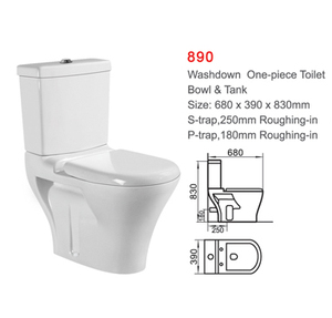 Ensemble WC et lavabo en porcelaine de luxe au design moderne pour salles de bain, idéal pour l'Afrique - Product Image 4