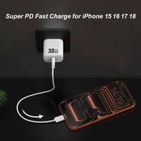 Chargeur Super PD 30W Type C, adaptateur de voyage universel portable pour téléphone mobile, chargeur mural USB C pour iPhone 30W