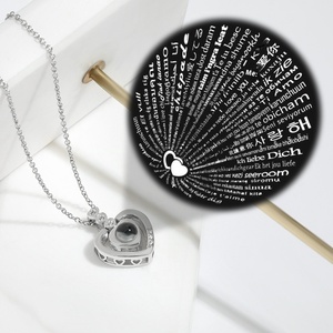 Eterno oro stile coreano collana di fiori con memoria di cuore oggetto caldo di cento <span class=keywords><strong>parole</strong></span> <span class=keywords><strong>amore</strong></span> per gli anniversari - Product Image 2