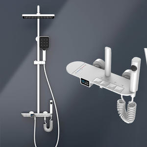 Interrupteurs muraux thermostatiques numériques à quatre niveaux en cuivre massif (TDS) pour douche de salle de bain - Product Image 5